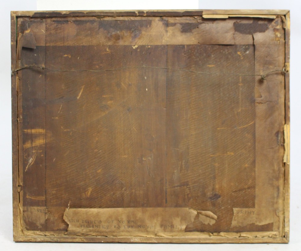 A framed Georgian coloured mezzotint depicting a resting figure, a dog, cattle, and sheep in a countryside landscape within a gilt twist-moulded frame. View III