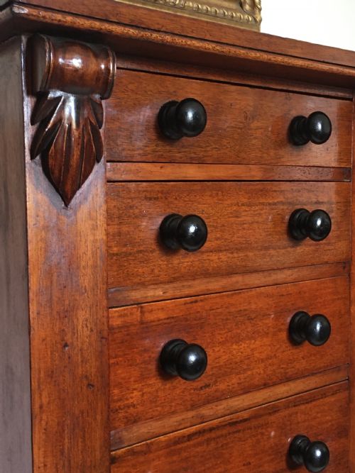 MID 19TH CENTURY MAHOGANY WELLINGTON CHEST - ADDITIONAL PHOTO 3