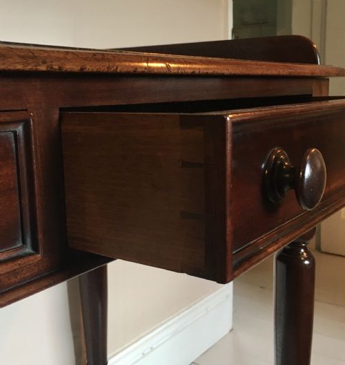 MAHOGANY WRITING DESK SIDE TABLE CONSOLE - ADDITIONAL PHOTO 2