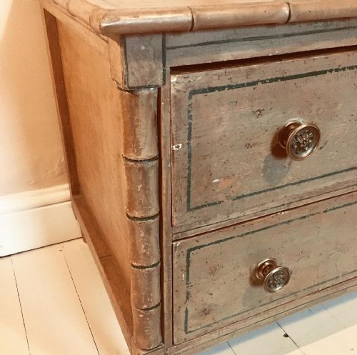 FRENCH FAUX BAMBOO CHEST OF DRAWERS - ADDITIONAL PHOTO 7