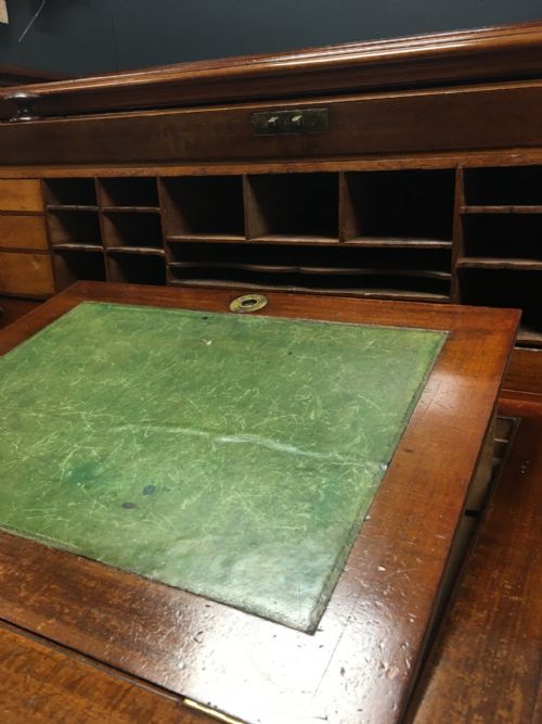 19TH CENTURY MAHOGANY ROLL TOP DESK - ADDITIONAL PHOTO 5