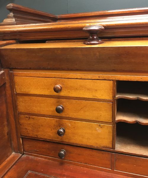 19TH CENTURY MAHOGANY ROLL TOP DESK - ADDITIONAL PHOTO 8