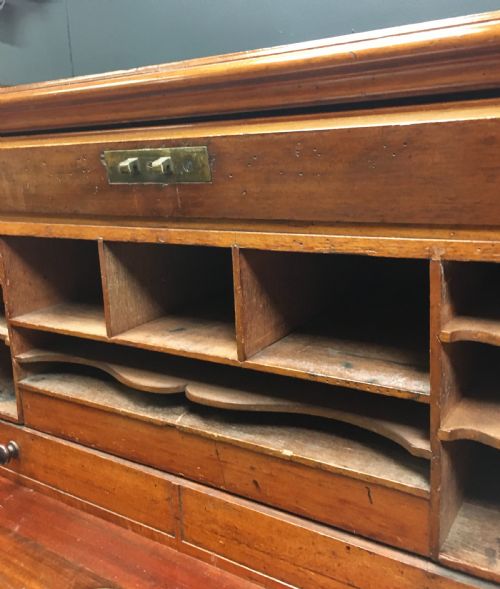 19TH CENTURY MAHOGANY ROLL TOP DESK - ADDITIONAL PHOTO 12