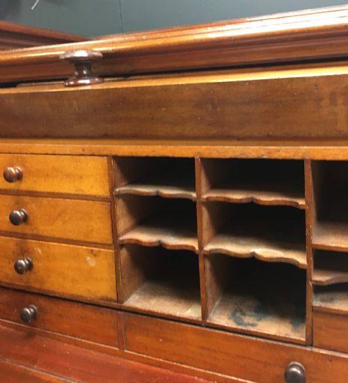 19TH CENTURY MAHOGANY ROLL TOP DESK - ADDITIONAL PHOTO 13