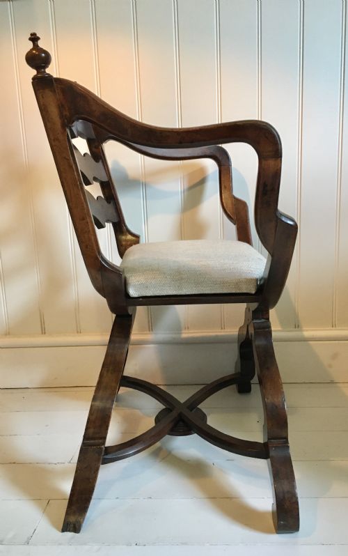 NINETEENTH CENTURY WALNUT CHAIR - ADDITIONAL PHOTO 9