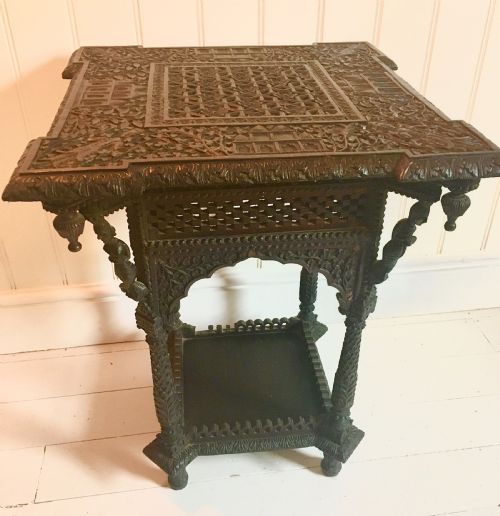 carved burmese table - CATEGORY: ANTIQUE TABLES - DATED VICTORIAN