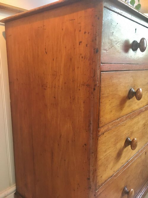 C19TH PINE CHEST OF DRAWERS - ADDITIONAL PHOTO 13