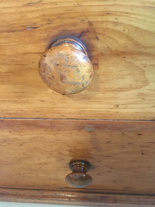 C19TH PINE CHEST OF DRAWERS - ADDITIONAL PHOTO 6