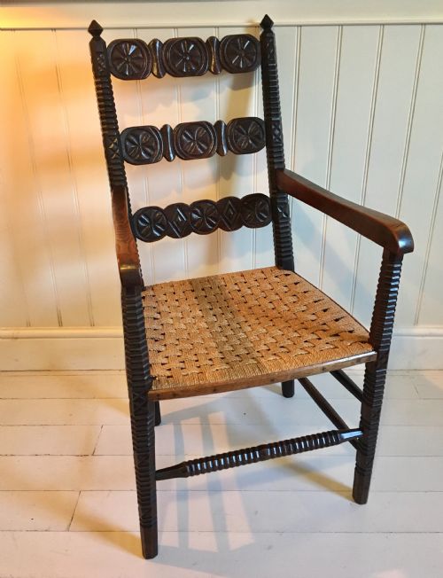 CARVED FOLK ART CHAIR - ADDITIONAL PHOTO 1