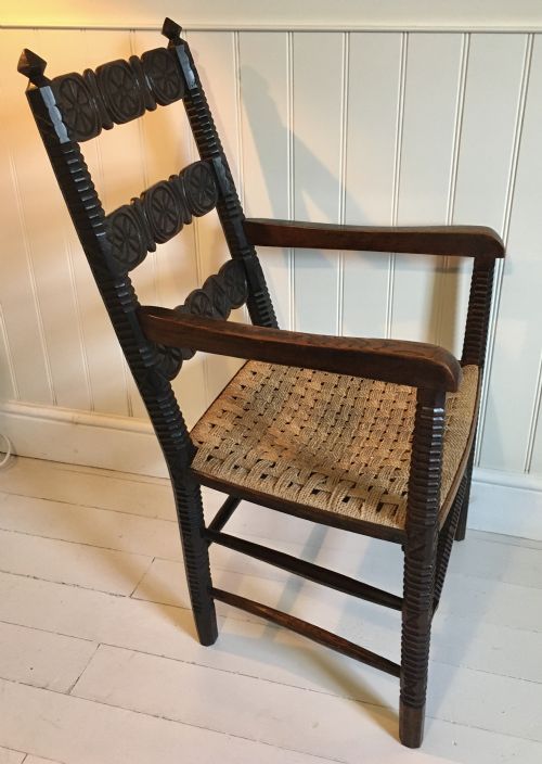 CARVED FOLK ART CHAIR - ADDITIONAL PHOTO 7