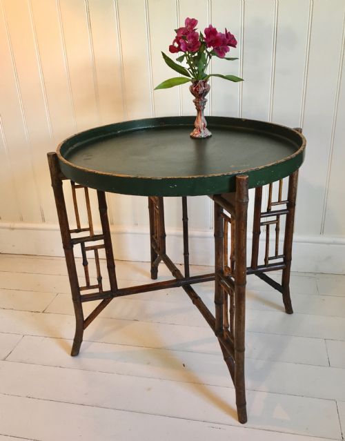 bamboo lacquered occasional table - CATEGORY: ANTIQUE TABLES - DATED 19TH CENTURY