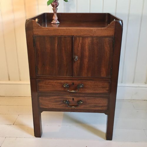 george lll bedside cupboard - CATEGORY: ANTIQUE CUPBOARDS - DATED GEORGIAN