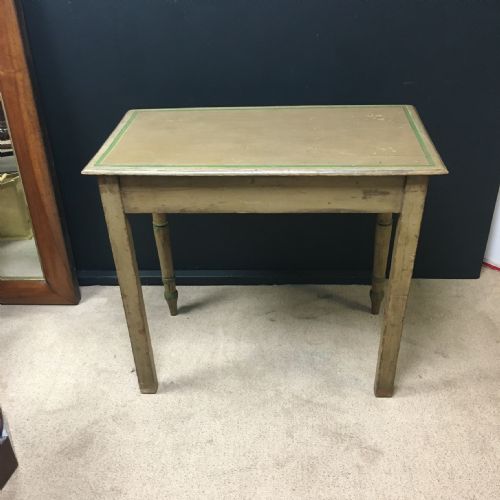 PAINTED BOW FRONT SIDE TABLE - ADDITIONAL PHOTO 5
