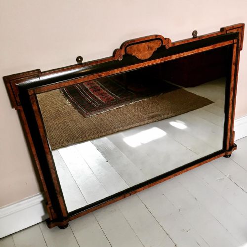 19th century aesthetic overmantle mirror - CATEGORY: ANTIQUE MIRRORS - DATED 19TH CENTURY
