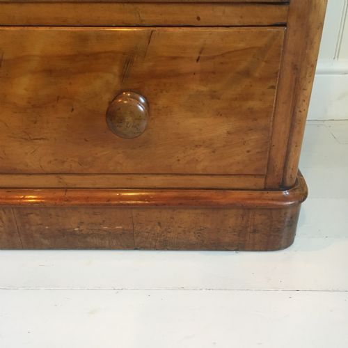 VICTORIAN SATIN BIRCH CHEST OF DRAWERS - ADDITIONAL PHOTO 5