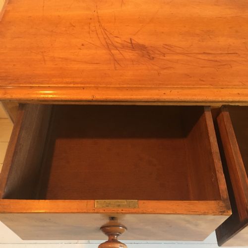 VICTORIAN SATIN BIRCH CHEST OF DRAWERS - ADDITIONAL PHOTO 11