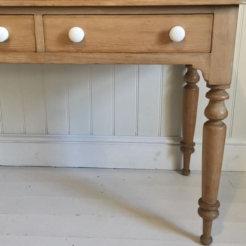 VICTORIAN PINE SIDE TABLE DESK - ADDITIONAL PHOTO 2