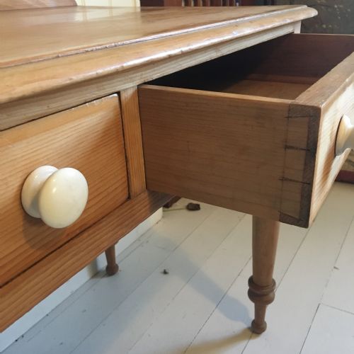 VICTORIAN PINE SIDE TABLE DESK - ADDITIONAL PHOTO 3