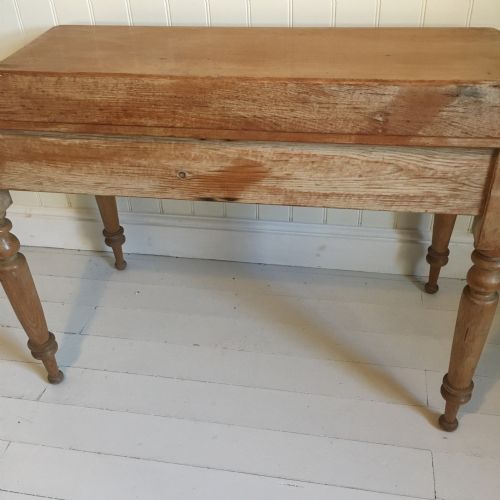 VICTORIAN PINE SIDE TABLE DESK - ADDITIONAL PHOTO 7