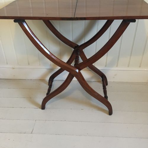 19TH CENTURY MAHOGANY CAMPAIGN COACHING TABLE - ADDITIONAL PHOTO 2