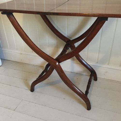 19TH CENTURY MAHOGANY CAMPAIGN COACHING TABLE - ADDITIONAL PHOTO 4