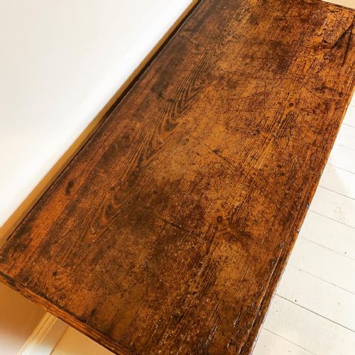 ANTIQUE PINE TRUNK BLANKET BOX - ADDITIONAL PHOTO 4