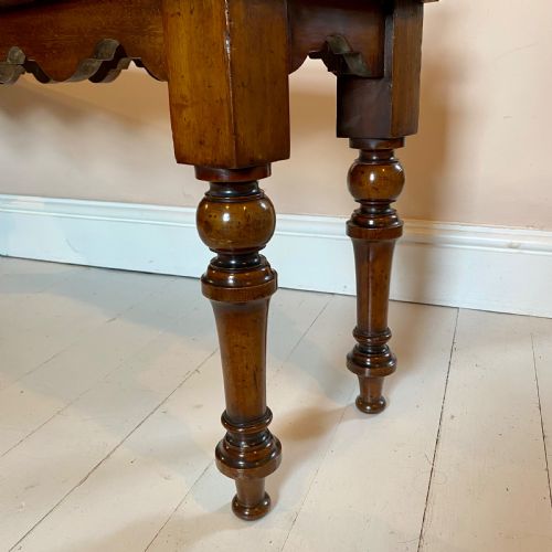 19THC MAHOGANY HALL BENCH WINDOW SEAT - ADDITIONAL PHOTO 2