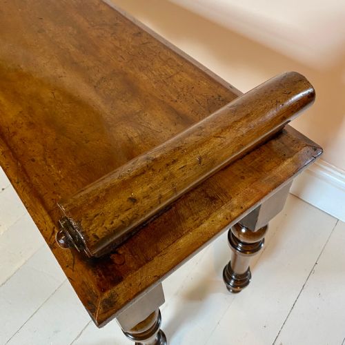 19THC MAHOGANY HALL BENCH WINDOW SEAT - ADDITIONAL PHOTO 7