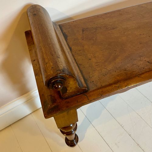 19THC MAHOGANY HALL BENCH WINDOW SEAT - ADDITIONAL PHOTO 8