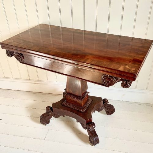 REGENCY MAHOGANY TEA TABLE - ADDITIONAL PHOTO 3