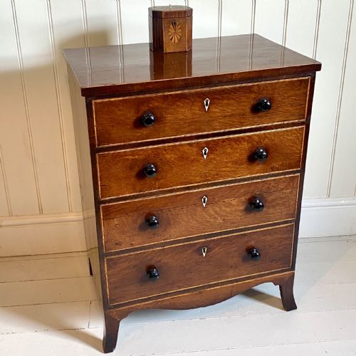 regency partridge wood chest of drawers - CATEGORY: ANTIQUE CHEST OF DRAWERS - DATED REGENCY
