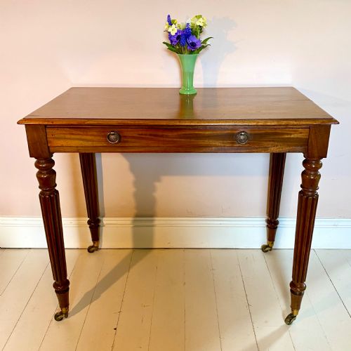 19th century mahogany writing side table - CATEGORY: ANTIQUE TABLES - DATED 19TH CENTURY
