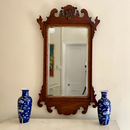 georgian mahogany mirror - CATEGORY: ANTIQUE MIRRORS - DATED GEORGIAN