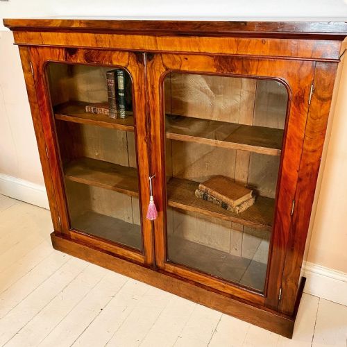 19TH CENTURY WALNUT GLAZED BOOKCASE - ADDITIONAL PHOTO 9