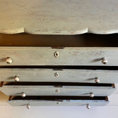 19TH CENTURY CONTINENTAL PAINTED CHEST OF DRAWERS - ADDITIONAL PHOTO 9