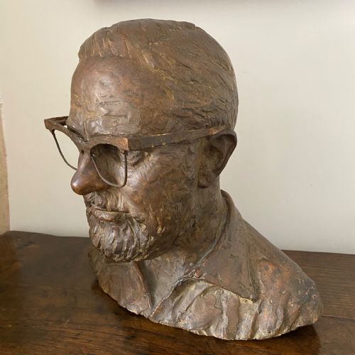 BRONZED PLASTER BUST - ADDITIONAL PHOTO 2