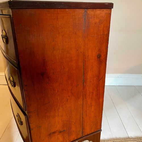 19TH CENTURY BOW FRONT CHEST OF DRAWERS - ADDITIONAL PHOTO 9