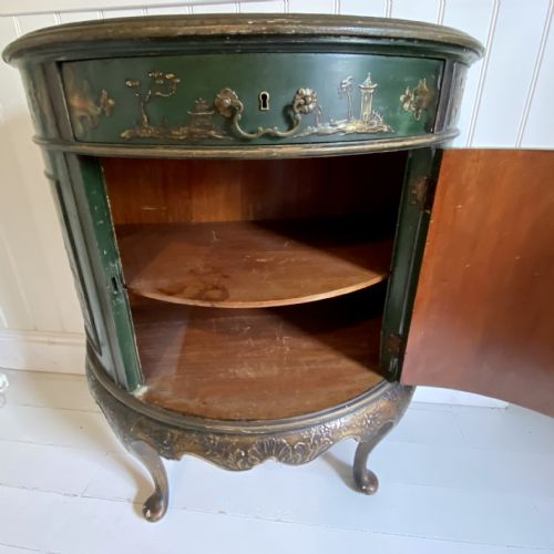 GREEN CHINOISERIE CUPBOARD - ADDITIONAL PHOTO 7