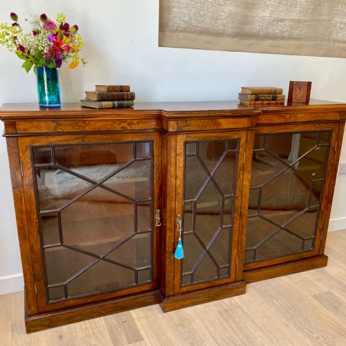 19TH CENTURY ROSEWOOD GLAZED BOOKCASE - ADDITIONAL PHOTO 9