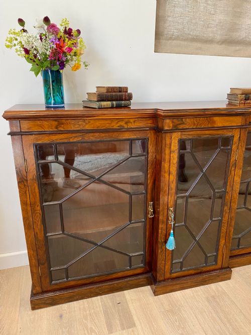 19TH CENTURY ROSEWOOD GLAZED BOOKCASE - ADDITIONAL PHOTO 10