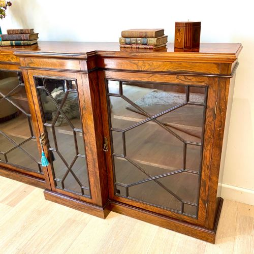 19TH CENTURY ROSEWOOD GLAZED BOOKCASE - ADDITIONAL PHOTO 11