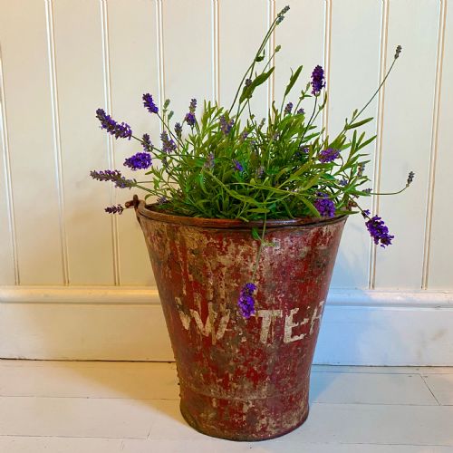 vintage fire bucket - CATEGORY: ANTIQUE METAL - DATED 1910
