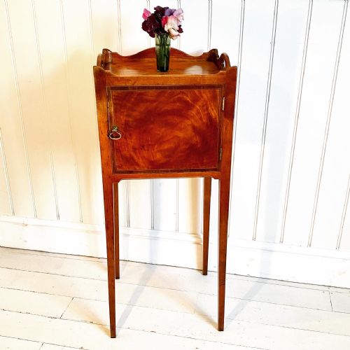 george ll fruitwood bedside cupboard - CATEGORY: ANTIQUE CUPBOARDS - DATED GEORGIAN