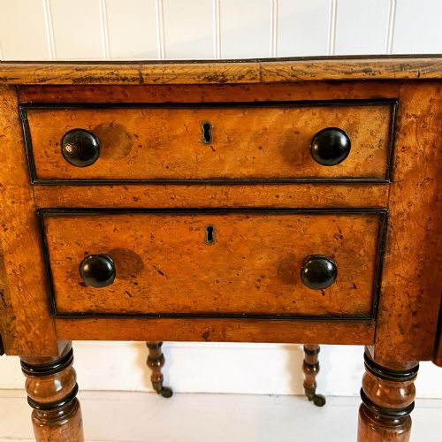 19TH CENTURY BURR MAPLE DROP FLAP TABLE - ADDITIONAL PHOTO 1