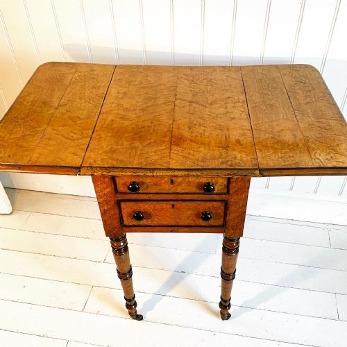 19TH CENTURY BURR MAPLE DROP FLAP TABLE - ADDITIONAL PHOTO 2