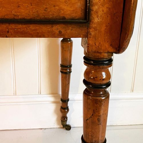 19TH CENTURY BURR MAPLE DROP FLAP TABLE - ADDITIONAL PHOTO 4