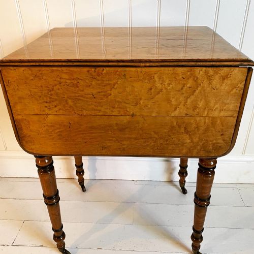 19TH CENTURY BURR MAPLE DROP FLAP TABLE - ADDITIONAL PHOTO 6