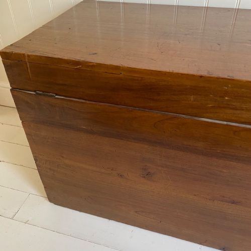 19TH CENTURY MAHOGANY TRUNK - ADDITIONAL PHOTO 4