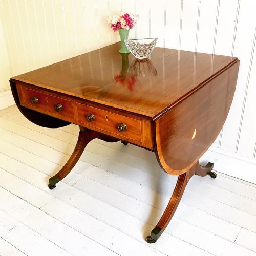 regency mahogany sofa table - CATEGORY: ANTIQUE TABLES - DATED REGENCY