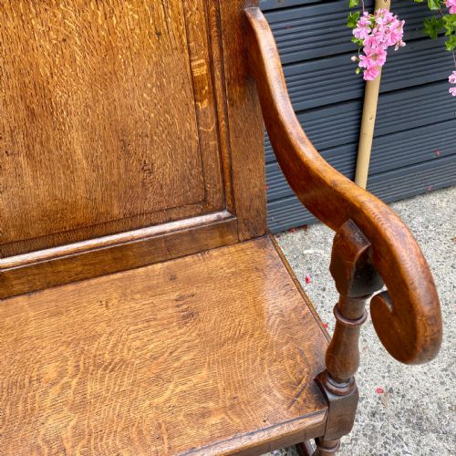 19TH CENTURY OAK SETTLE - ADDITIONAL PHOTO 3